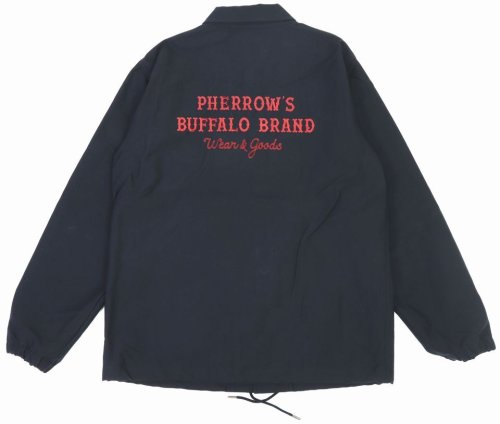 他の写真2: 「Pherrow's/フェローズ」刺繍コーチジャケット【ブラック】