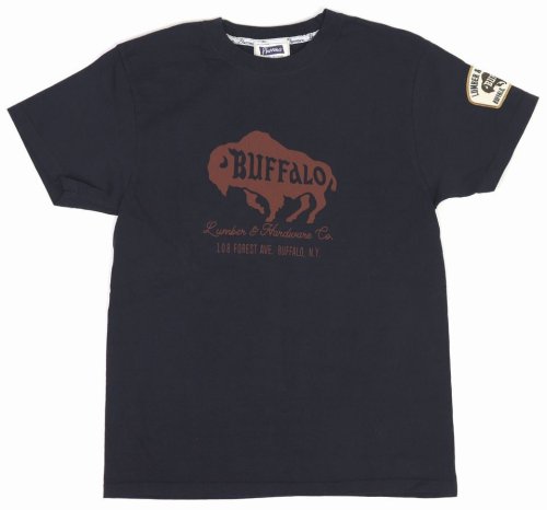 他の写真1: 「Pherrow's/フェローズ」BUFFALOプリント＆ワッペンカスタムTシャツ PTシリーズ【S・ブラック】