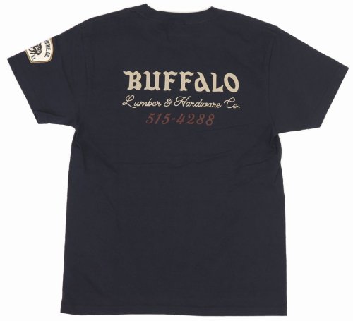 他の写真2: 「Pherrow's/フェローズ」BUFFALOプリント＆ワッペンカスタムTシャツ PTシリーズ【S・ブラック】