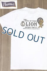 「Pherrow's/フェローズ」LION プリントTシャツ PTシリーズ【ホワイト】