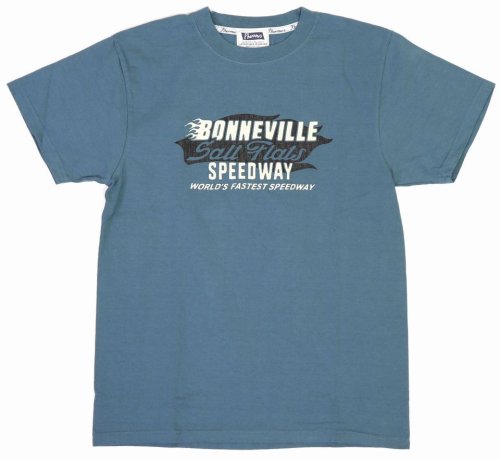 他の写真1: 「Pherrow's/フェローズ」BONNEVILLE プリントTシャツ PTシリーズ【ブルーグレー】