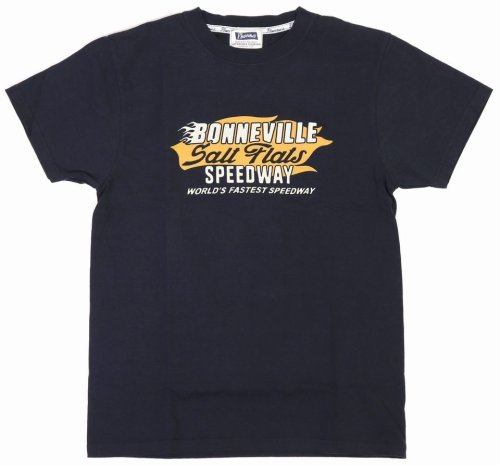 他の写真1: 「Pherrow's/フェローズ」BONNEVILLE プリントTシャツ PTシリーズ【S・ブラック】