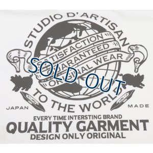 画像5: 「STUDIO D'ARTISAN/ステュディオ・ダ・ルチザン」TO THE WORLD 吊り編みプリントＴシャツ【ホワイト】