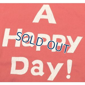 画像4: 「UES/ウエス」A HAPPY DAY! プリントTシャツ【レッド】