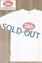 「UES/ウエス」UESビッグロゴ  プリントTシャツ【ホワイト】