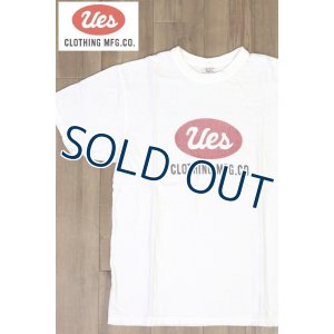 画像1: 「UES/ウエス」UESビッグロゴ  プリントTシャツ【ホワイト】