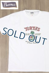 「Pherrow's/フェローズ」TURTLES プリントTシャツ PTシリーズ【ホワイト】
