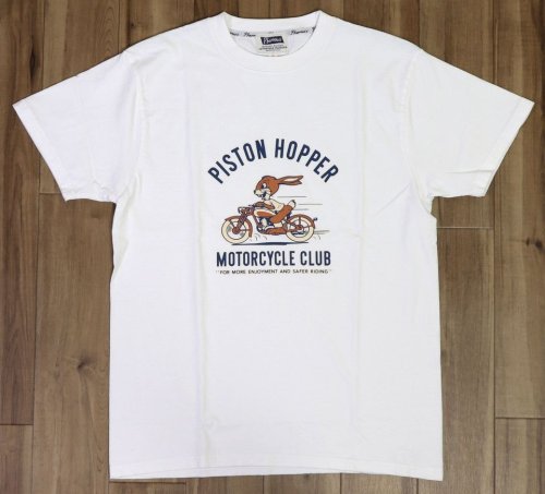 他の写真1: 「Pherrow's/フェローズ」PISTON HOPPER プリントTシャツ PTシリーズ【ホワイト】
