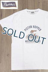 「Pherrow's/フェローズ」PISTON HOPPER プリントTシャツ PTシリーズ【ホワイト】