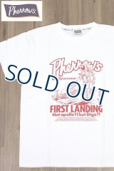 「Pherrow's/フェローズ」FIRST LANDING プリントTシャツ PTシリーズ【ホワイト】