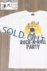 「STUDIO D'ARTISAN/ステュディオ・ダ・ルチザン」ROCK-N-ROLL PARTY プリントＴシャツ【ホワイト】