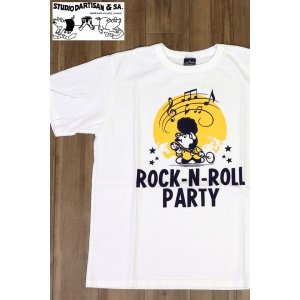 画像1: 「STUDIO D'ARTISAN/ステュディオ・ダ・ルチザン」ROCK-N-ROLL PARTY プリントＴシャツ【ホワイト】
