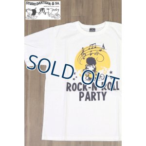 画像1: 「STUDIO D'ARTISAN/ステュディオ・ダ・ルチザン」ROCK-N-ROLL PARTY プリントＴシャツ【ホワイト】