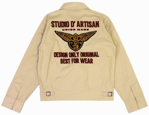 他の写真2: 「STUDIO D'ARTISAN/ステュディオ・ダ・ルチザン」コットンサテン刺繍ジャケット【ベージュ】