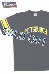 「Pherrow's/フェローズ」PITTSBURGH プリントフットボールTシャツ【S・ブラック】