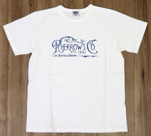 他の写真1: 「Pherrow's/フェローズ」PHERROW'S CoプリントTシャツ PMTシリーズ【ホワイト】