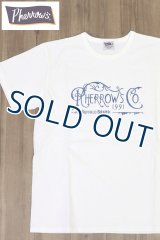 「Pherrow's/フェローズ」PHERROW'S CoプリントTシャツ PMTシリーズ【ホワイト】
