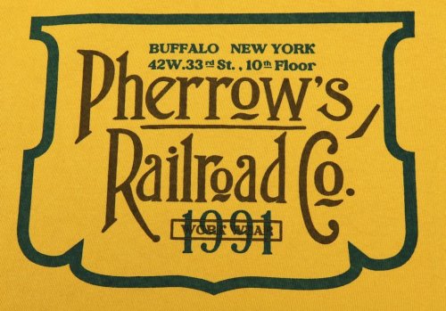 他の写真3: 「Pherrow's/フェローズ」Railroad CoプリントTシャツ PMTシリーズ【マスタード】