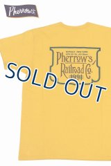 「Pherrow's/フェローズ」Railroad CoプリントTシャツ PMTシリーズ【マスタード】