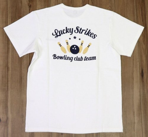 他の写真2: 「Pherrow's/フェローズ」Lucky Strikesプリント＆刺繍Tシャツ PTPシリーズ【ホワイト】