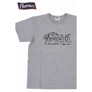 画像1: 「Pherrow's/フェローズ」PHERROW'S CoプリントTシャツ PMTシリーズ【H・グレー】