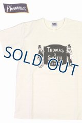 「Pherrow's/フェローズ」THOMAS&SMITHプリントTシャツ PMTシリーズ【S・ホワイト】