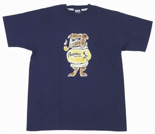 他の写真1: 「Pherrow's/フェローズ」bulldogフロッキープリントTシャツ PTシリーズ【G.ネイビー】