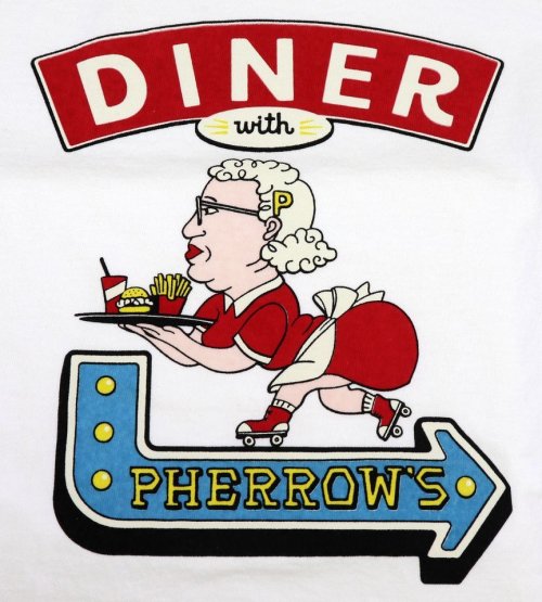 他の写真3: 「Pherrow's/フェローズ」DINER プリントTシャツ PTシリーズ【ホワイト】