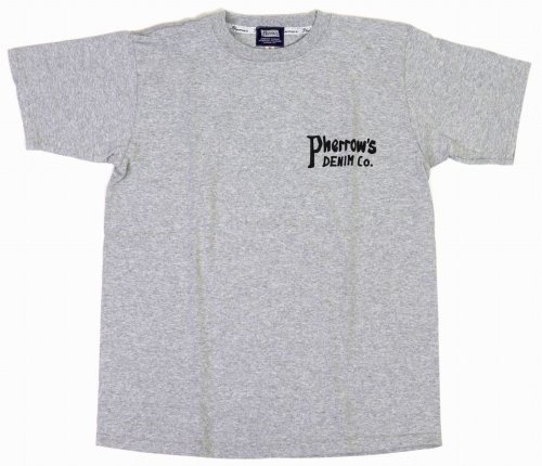 他の写真1: 「Pherrow's/フェローズ」Pherrow’ｓ DENIM Co プリントTシャツ PTシリーズ【H.グレー】
