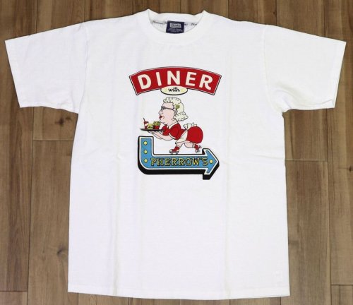 他の写真1: 「Pherrow's/フェローズ」DINER プリントTシャツ PTシリーズ【ホワイト】