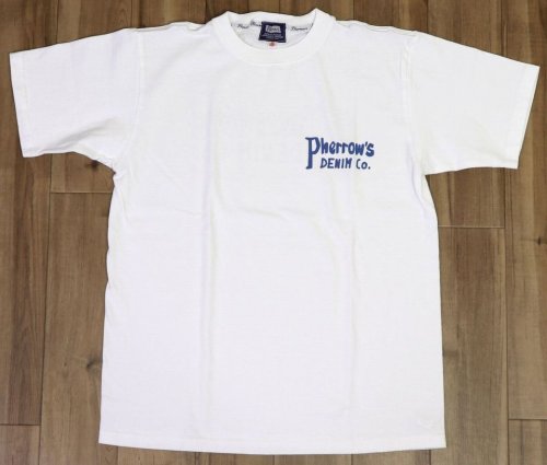 他の写真1: 「Pherrow's/フェローズ」Pherrow’ｓ DENIM Co プリントTシャツ PTシリーズ【ホワイト】