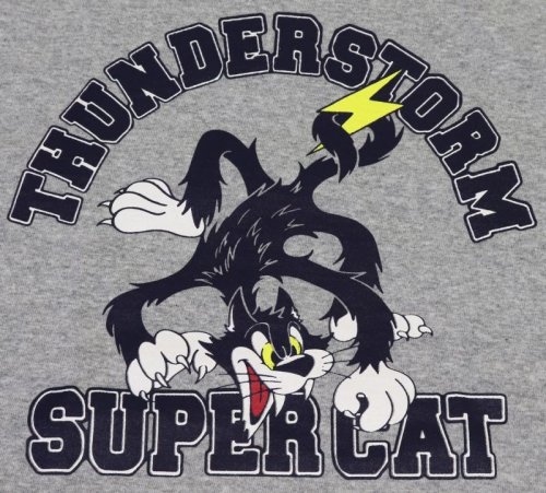 他の写真3: 「Pherrow's/フェローズ」THUNDERSTORM SUPER CAT プリントTシャツ PTシリーズ【H.グレー】