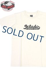 「JELADO/ジェラード」JELADOロゴ プリント丸胴クルーネックTシャツ【バニラ】