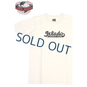 画像1: 「JELADO/ジェラード」JELADOロゴ プリント丸胴クルーネックTシャツ【バニラ】