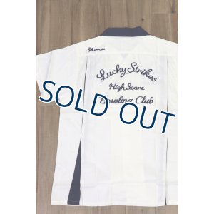 画像2: 「Pherrow's/フェローズ」Lucky Strikes ボウリングシャツ【オフホワイト】