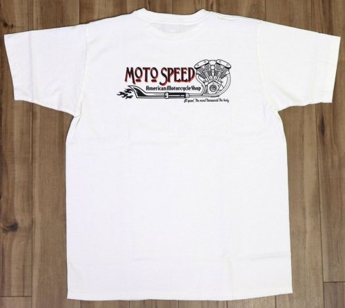他の写真2: 「Pherrow's/フェローズ」MOTO SPEED プリントTシャツ PTシリーズ【ホワイト】