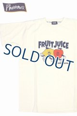 「Pherrow's/フェローズ」FRUIT JUICE プリントTシャツ PTシリーズ【S・ホワイト】