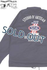 「STUDIO D'ARTISAN/ステュディオ・ダ・ルチザン」ROD＆CUSTOM 刺繍コーチボアジャケット【ネイビー】