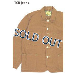 画像1: 「TCB jeans/TCBジーンズ」キャットハートカバーオール【ブラウンキャンバス】