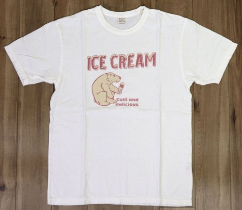 他の写真1: 「UES/ウエス」ICE CREAM プリントTシャツ【ホワイト×レッド】