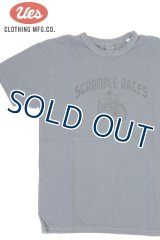「UES/ウエス」SCRAMBLE RACES プリントTシャツ【グレー】