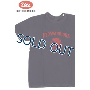 画像1: 「UES/ウエス」RED WARRIORS プリントTシャツ【ネイビー】