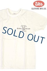 「UES/ウエス」BLACK BEAR プリントTシャツ【オフホワイト】