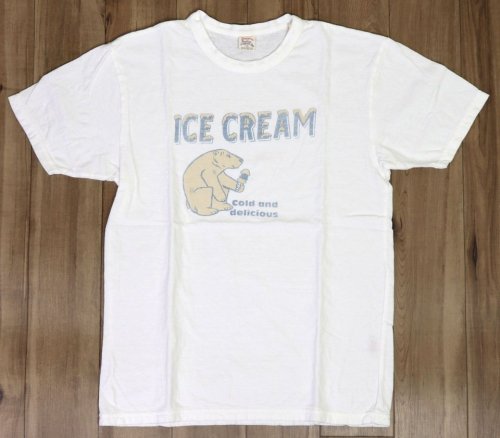他の写真1: 「UES/ウエス」ICE CREAM プリントTシャツ【ホワイト×ブルー】