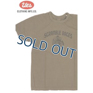 画像1: 「UES/ウエス」SCRAMBLE RACES プリントTシャツ【オリーブ】