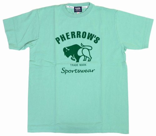 他の写真1: 「Pherrow's/フェローズ」バッファローロゴTシャツ PTシリーズ【M・グリーン】