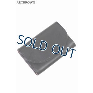 画像1: 「ARTBROWN/アートブラウン」UKサドルレザー コイン・カードケース【ブラック】