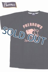 「Pherrow's/フェローズ」BUFFALOロゴTシャツ PTシリーズ【S・ブラック】