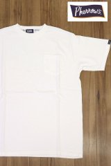 「Pherrow's/フェローズ」無地ポケット付きTシャツ PTシリーズ【ホワイト】