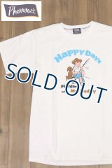 「Pherrow's/フェローズ」Happy Days プリントTシャツ PTシリーズ【ホワイト】